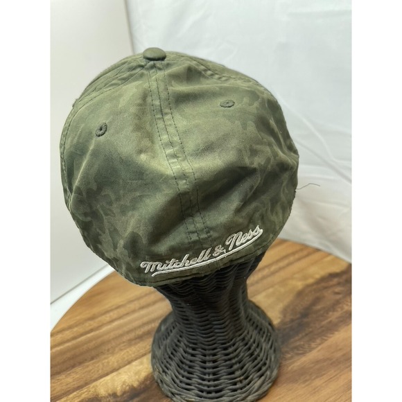 Detroit Pistons Hat Cap Mitchell And Ness Green Suede Like Fitted Hat Size 7 5/8 - Picture 9 of 16